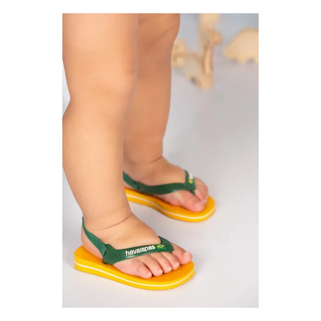 Baby Brasil Logo Flip-Flops | Gelb
