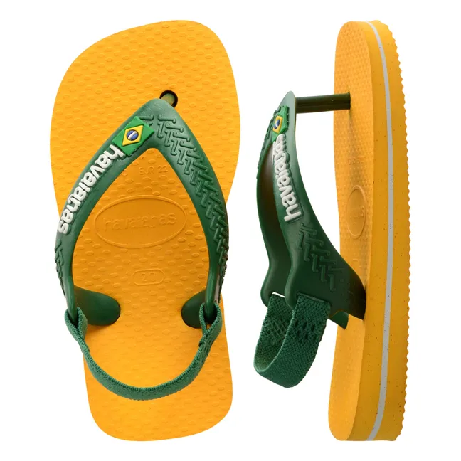 Baby Brasil Logo flip-flops | Yellow