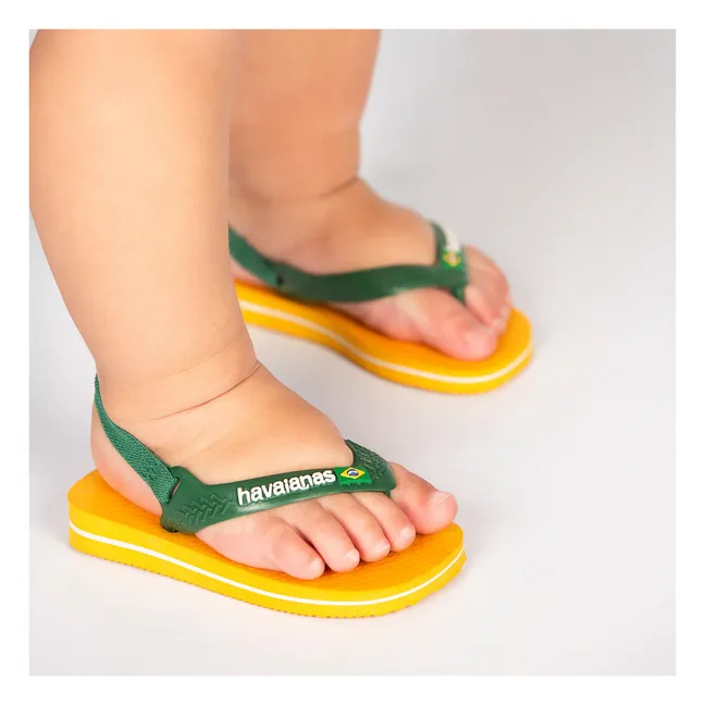 Baby Brasil Logo flip-flops | Yellow
