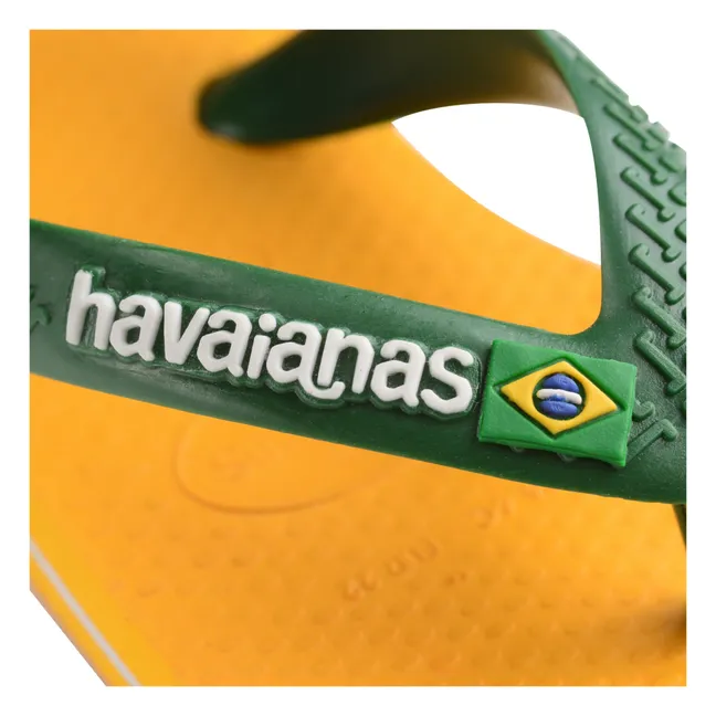 Chanclas Baby Brasil Logo | Amarillo