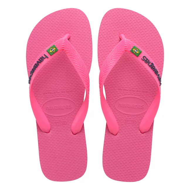 Brasil Logo Neon flip-flops | Pink