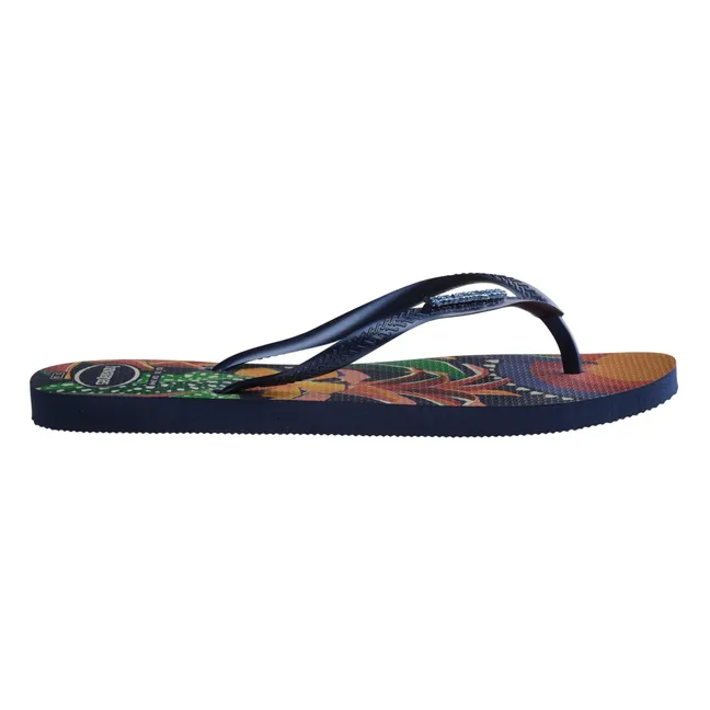 Slim Tropical flip-flops | Blue