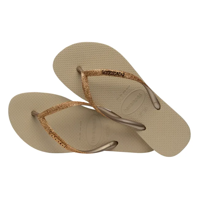 Slim Glitter flip-flops | Or