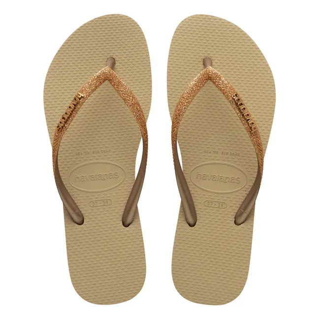 Slim Glitter flip-flops | Or