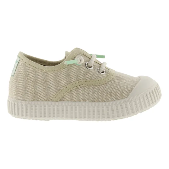 Lona Lavada Lace-up Sneakers | Beige
