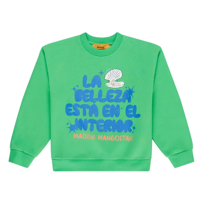 Sweatshirt La Belleza Bio-Baumwolle | Grün