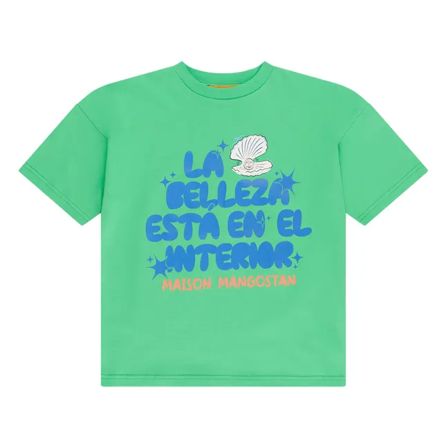 Camiseta de algodón ecológico La Belleza | Verde