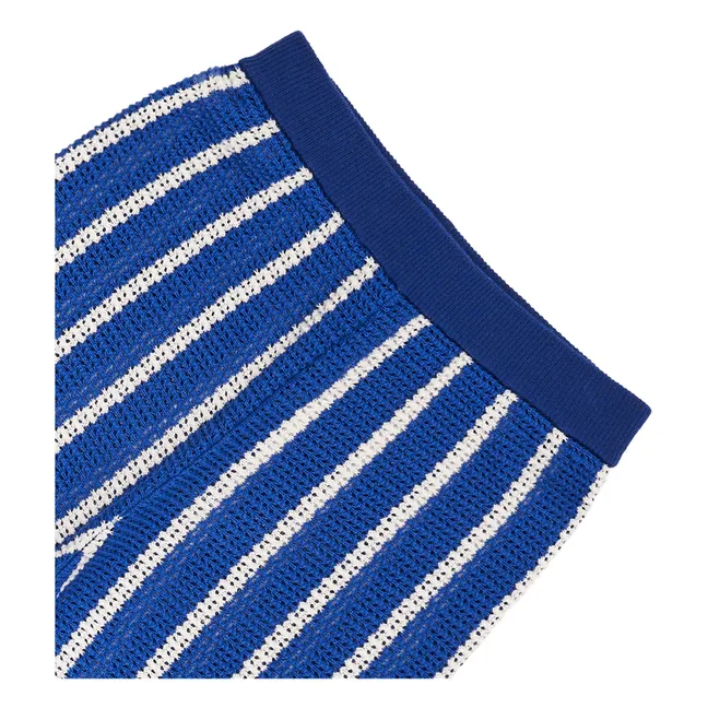Stripe Mesh Pants | Navy blue