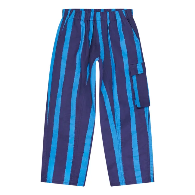 Pantalon Rayure | Bleu marine