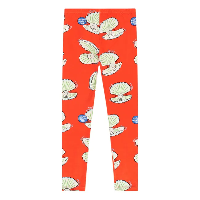 Legging Oysters Coton Bio | Rouge
