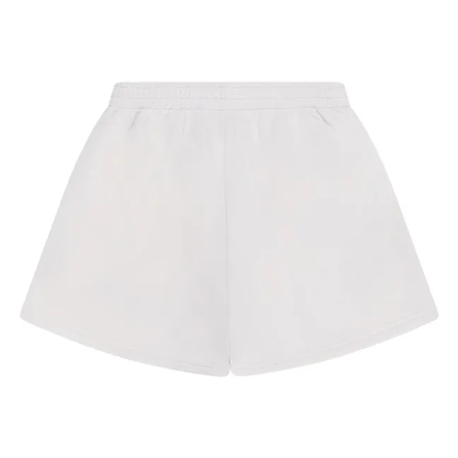 Peritas Organic Cotton fleece shorts | White