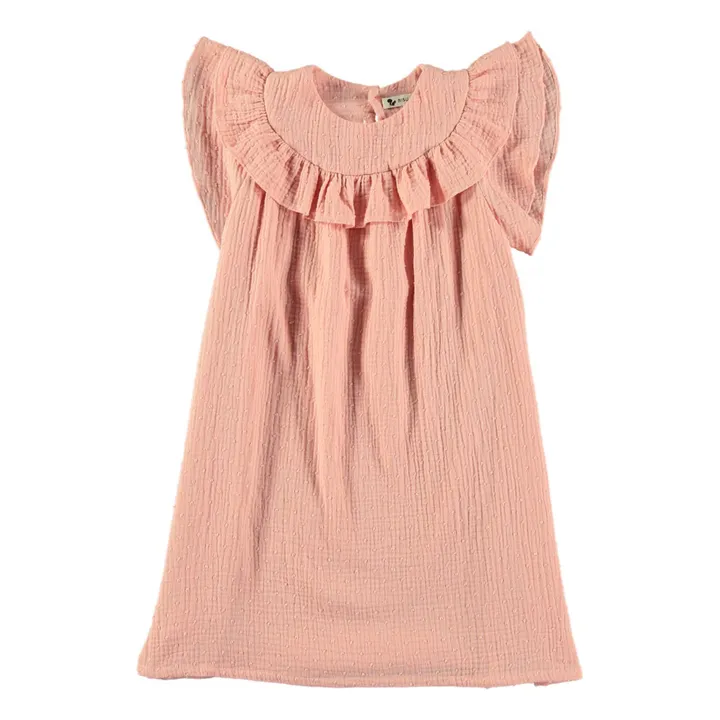 Robe de Nuit Mar Plumetis | Rose pêche- Image produit n°0