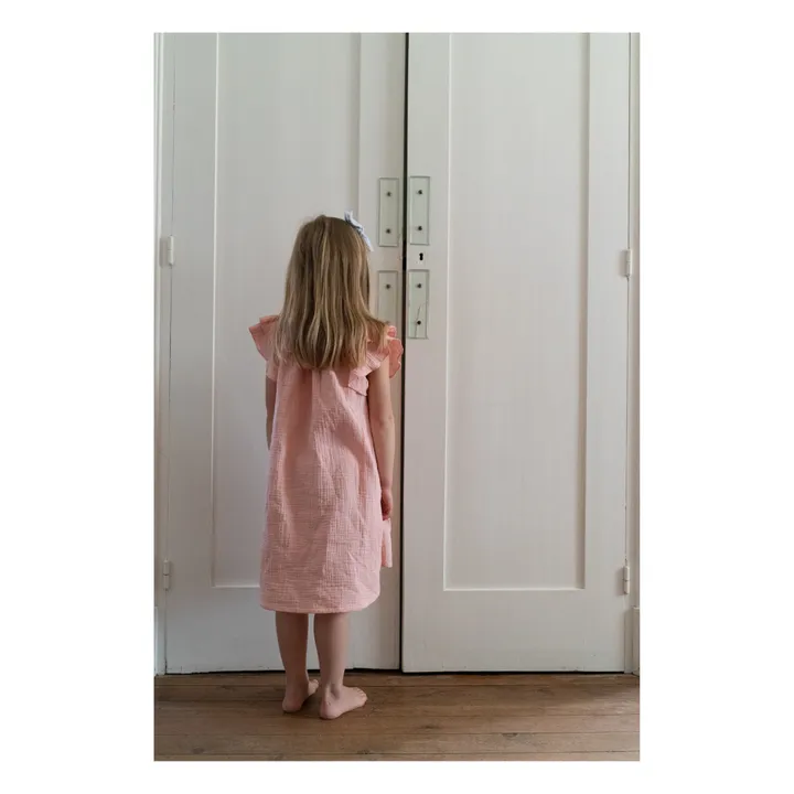 Robe de Nuit Mar Plumetis | Rose pêche- Image produit n°3