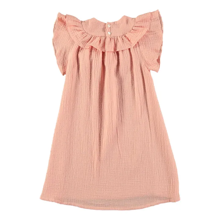 Robe de Nuit Mar Plumetis | Rose pêche- Image produit n°4