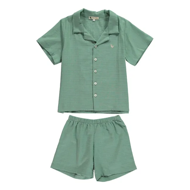 Pyjashort Rieur Organic Cotton | Green