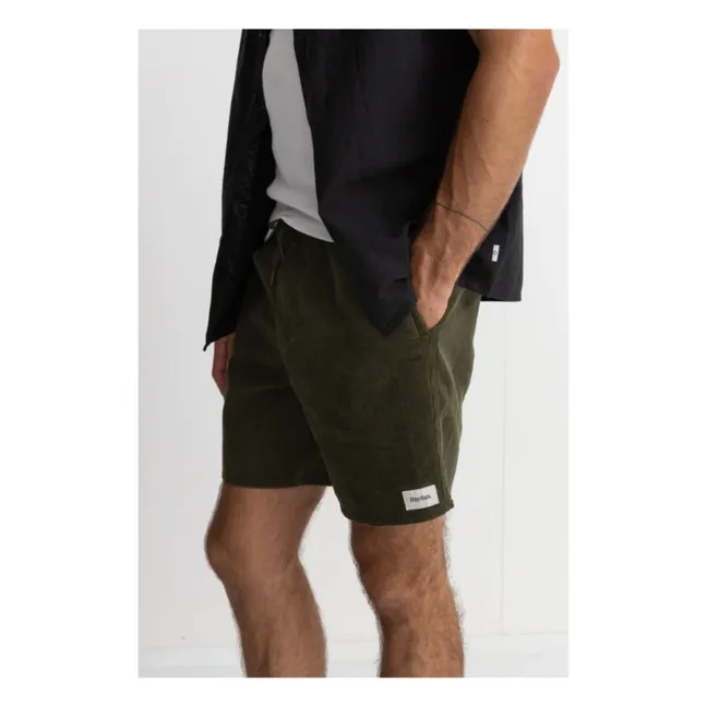 Pantalones cortos clásicos de terciopelo | Verde