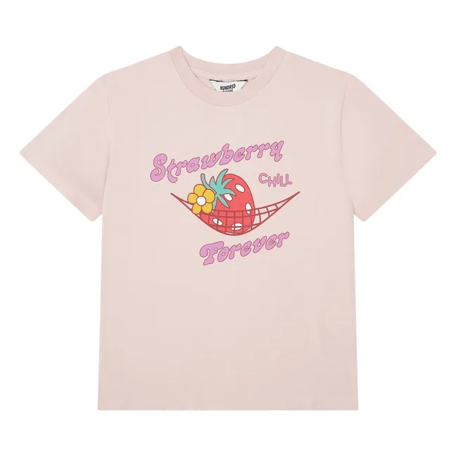 Camiseta de manga corta de algodón orgánico | Rosa Polvo