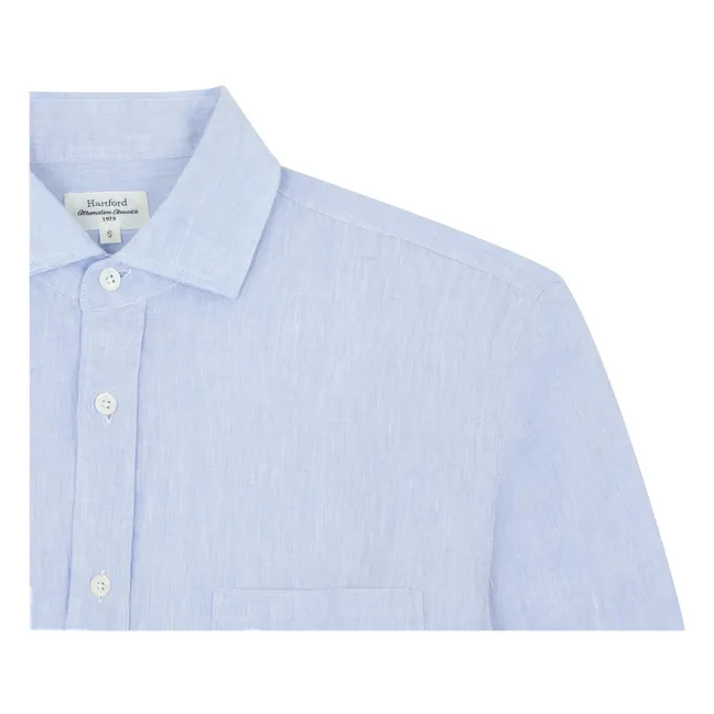 Paul Linen Chambray Shirt | Light blue