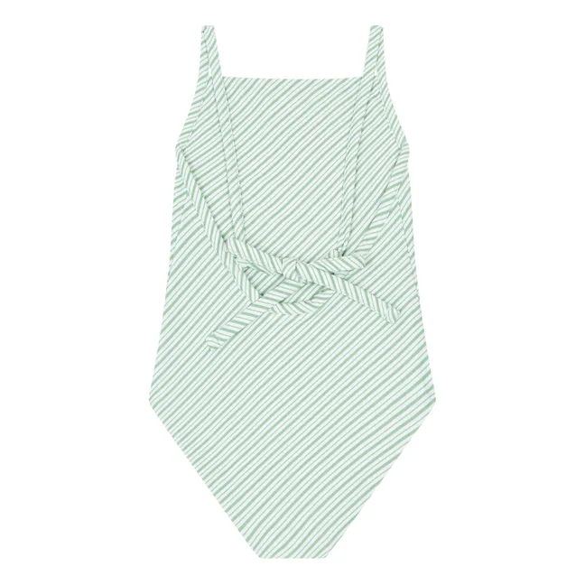 Mara Striped 1-Piece Swimsuit | Green