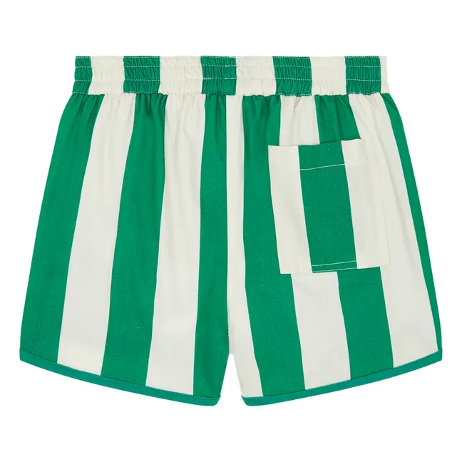 Ibiza Striped Swim Shorts | Emerald green