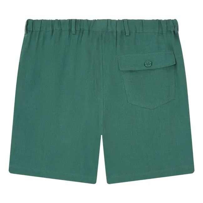 Dhokla Linen Shorts | Mint Green