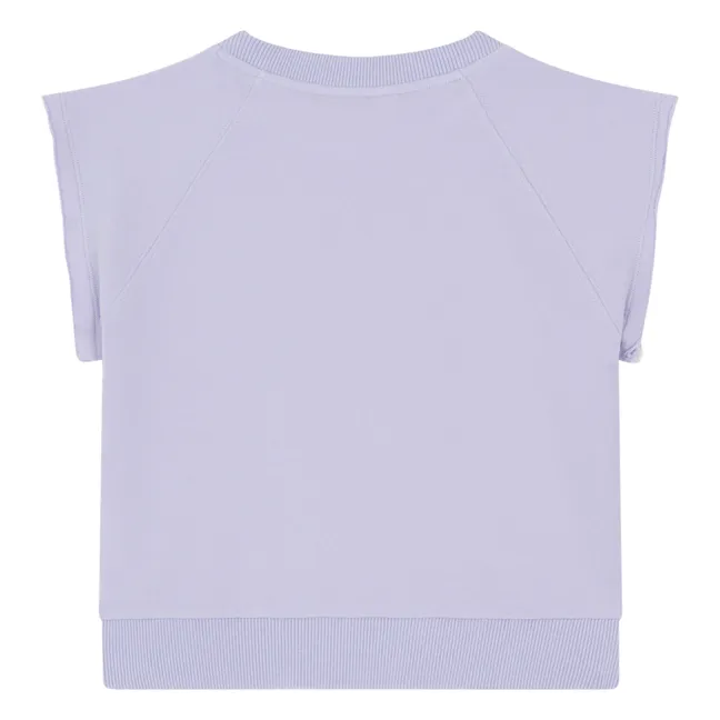 Organic cotton short-sleeve sweatshirt | Lilac