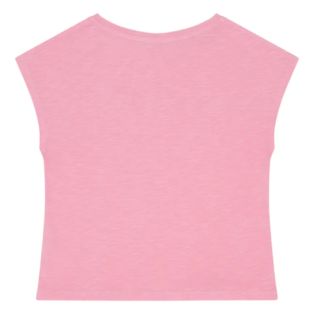 Camiseta de manga corta de algodón orgánico | Rosa