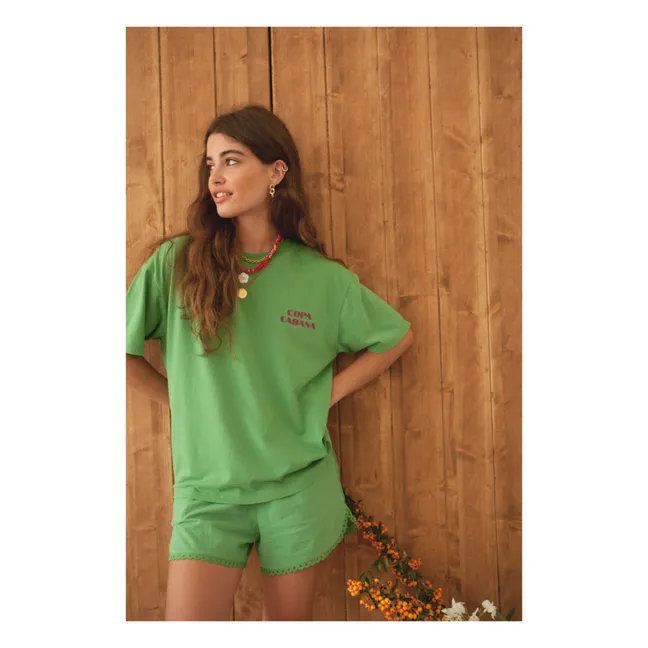 Camiseta de algodón orgánico Jil - Colección Mujer | Verde