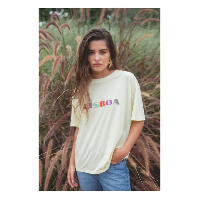 Camiseta de algodón orgánico Jil - Colección Mujer | Amarillo palo