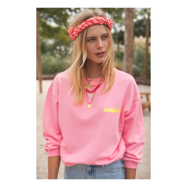 Sweatshirt aus Bio-Baumwolle Marine - Damenkollektion | Bonbonfarben