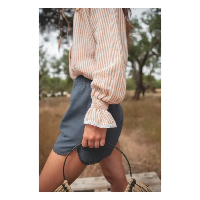 Peony Gaze de Coton Bluse - Damenkollektion | Beige