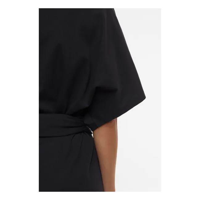 Short-sleeved dress | Black