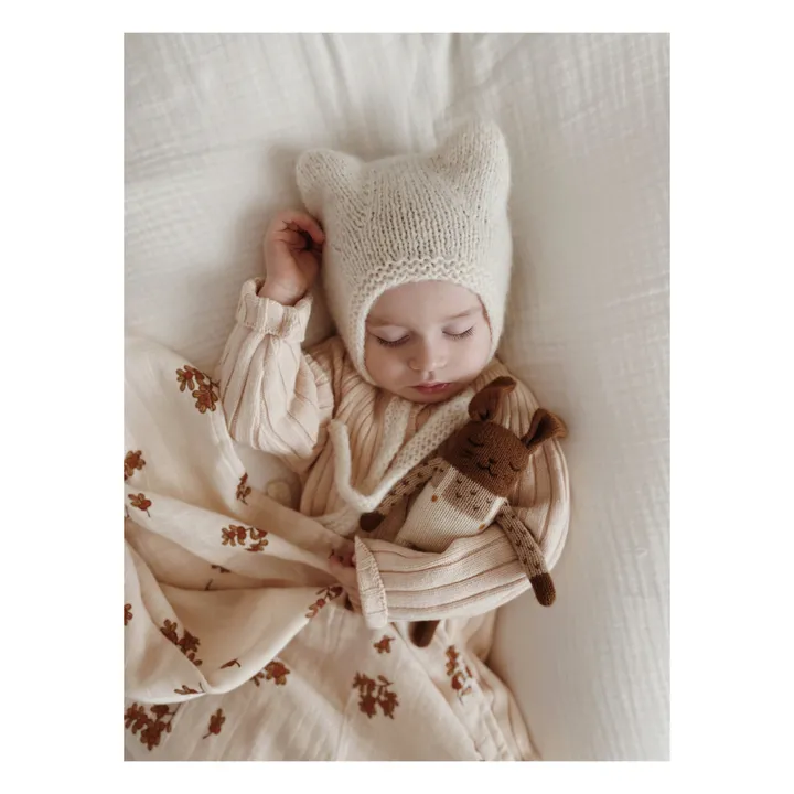 Rabbit dungarees  | Ecru- Product image n°1