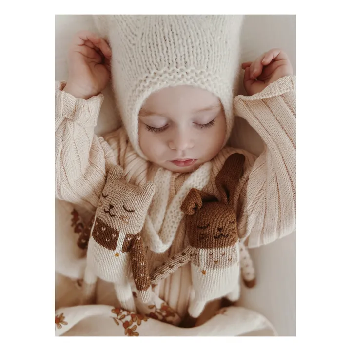 Rabbit dungarees  | Ecru- Product image n°2