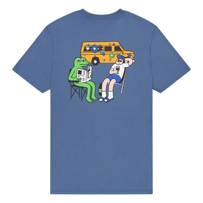 Camiseta Hippie Van Algodón orgánico | Azul