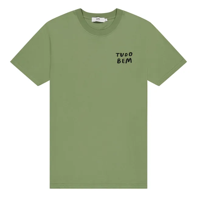 Camiseta de algodón ecológico Tudo Bem | Salvia