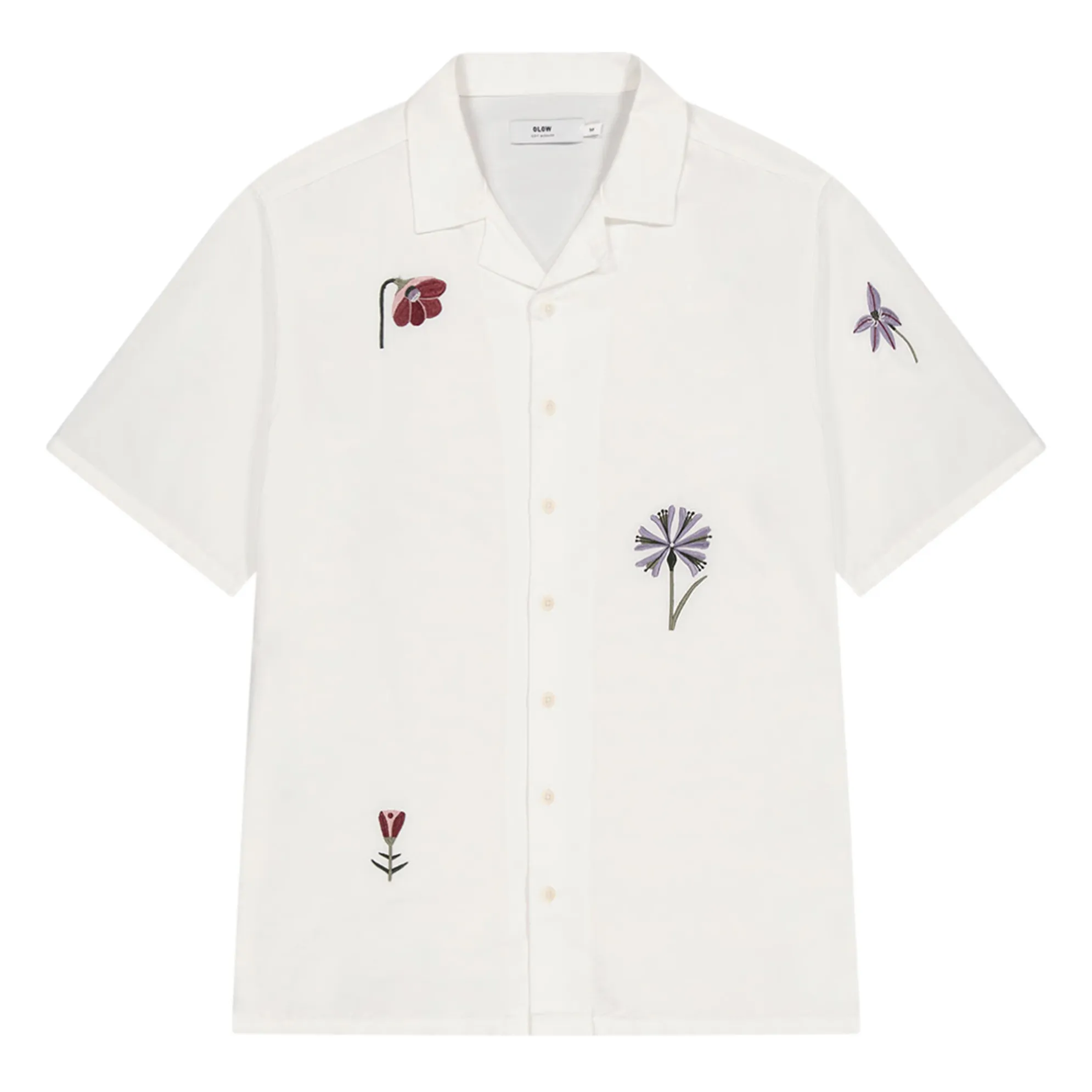 Olow White Embroidered Aloha Organic Cotton Blouse