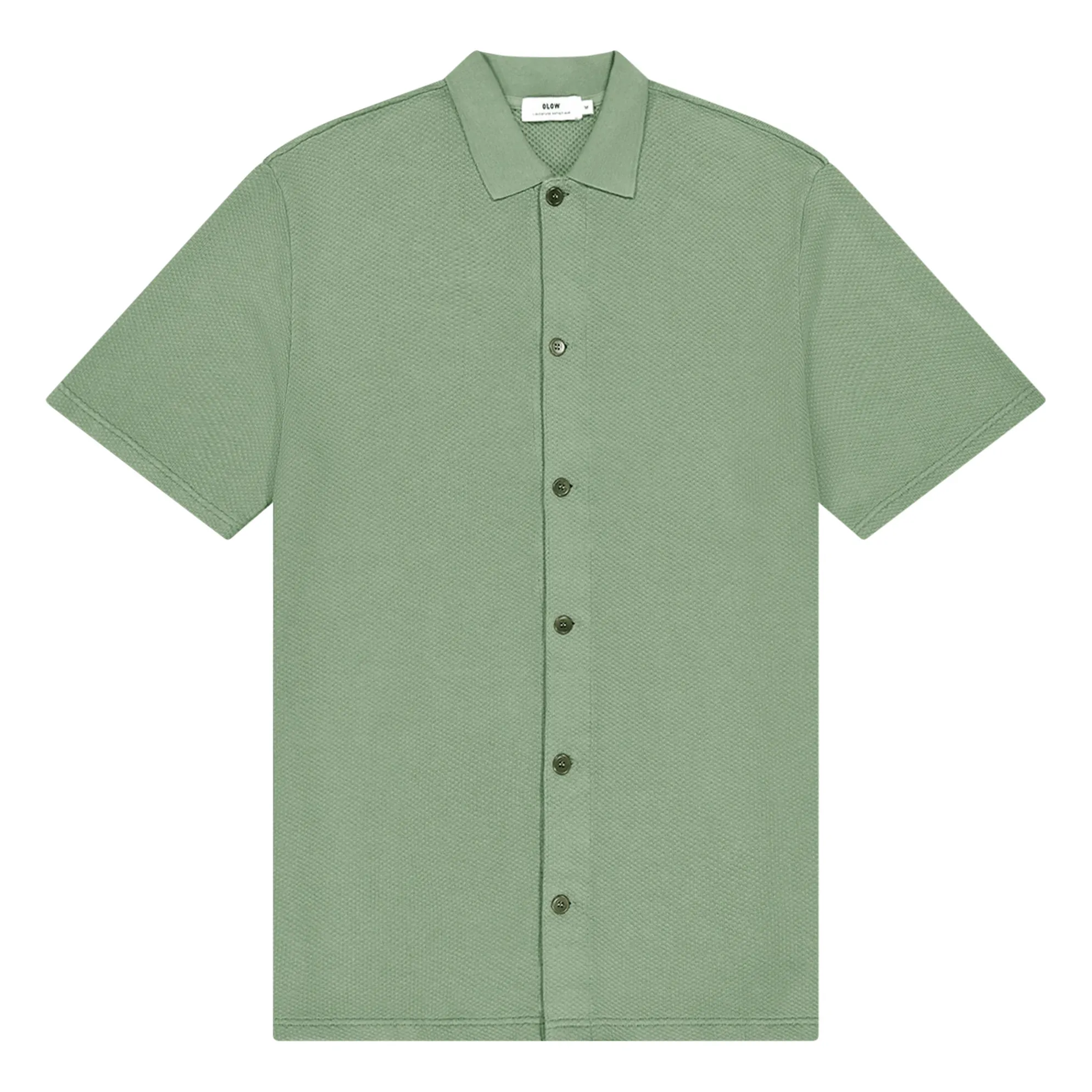Olow Sage Cheech Organic Cotton Pique Polo Shirt