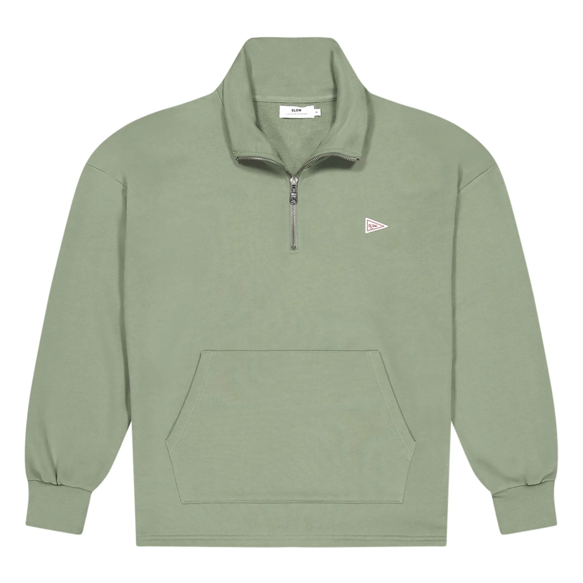 Olow Sage Bernex Organic Cotton Zip-Up Sweatshirt