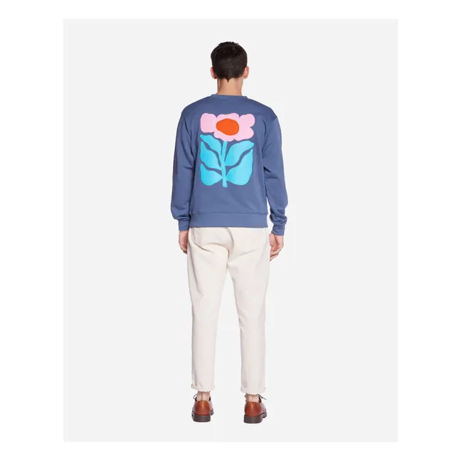 Sweatshirt Floris Bio-Baumwolle | Blau