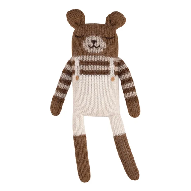 Teddy bear dungarees | Ecru