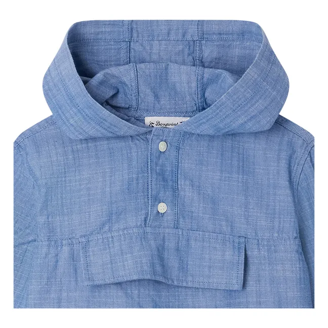 Franck Chambray sweater | Denim blue