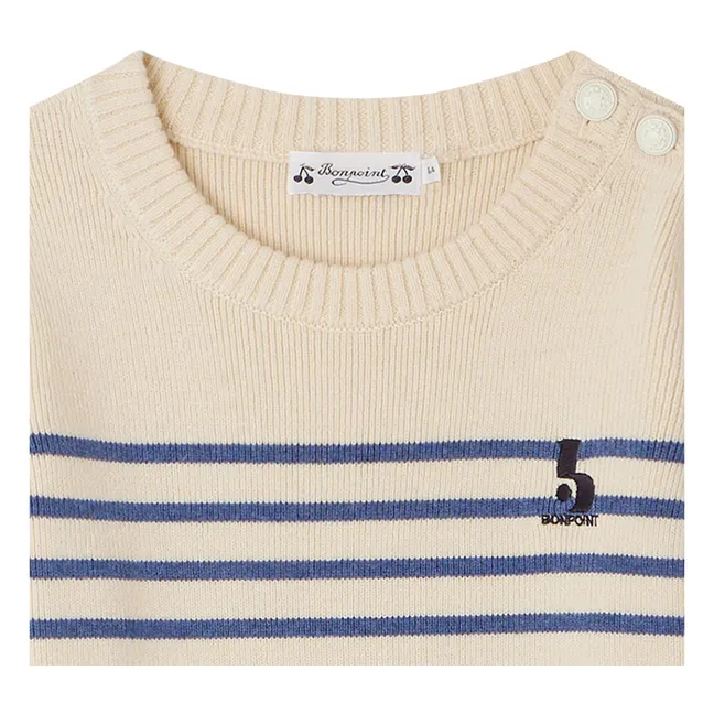 Crofton Wool Sailor Sweater | Navy blue
