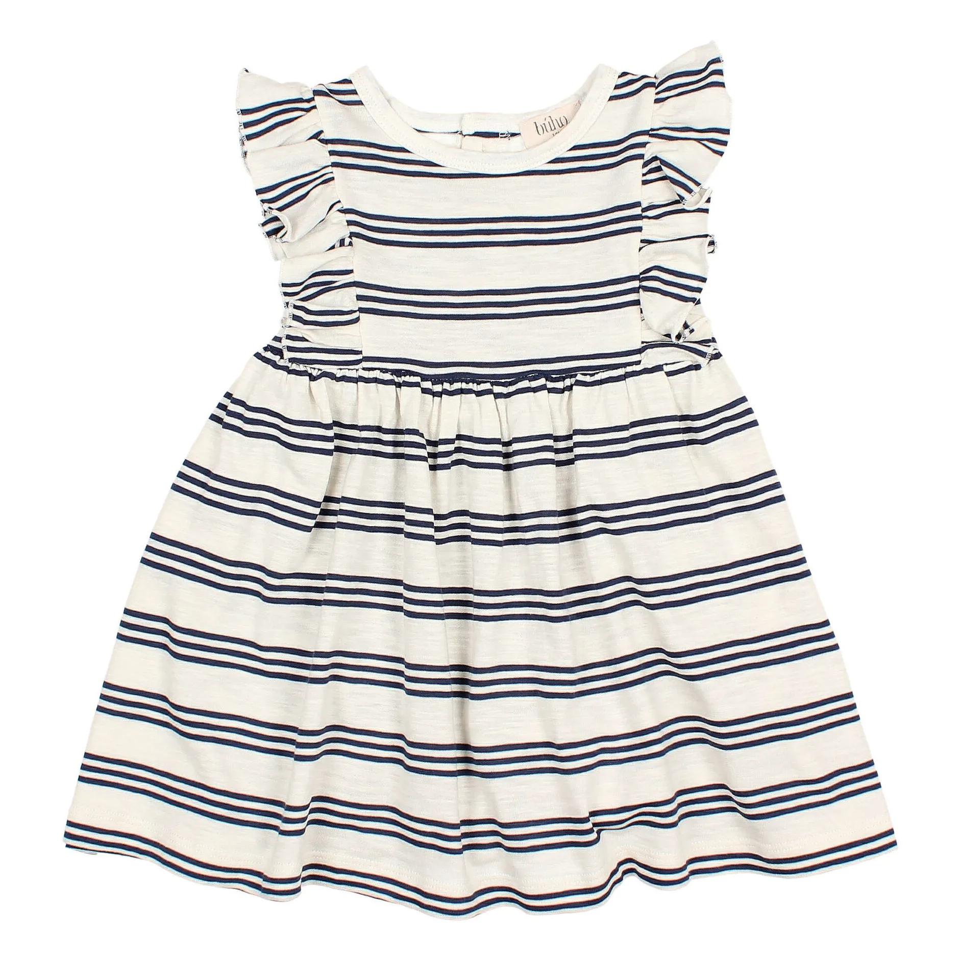 Búho - Robe Bébé Fille - Coton Biologique - Bleu Nuit - 3 Mois