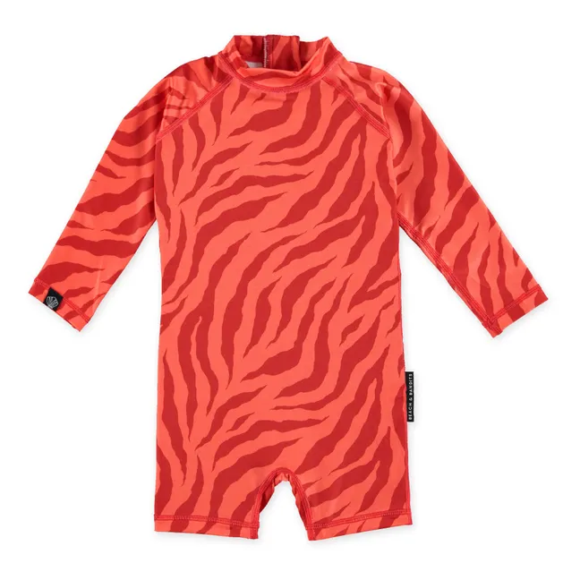 Stripe of Love UV protection suit | Red