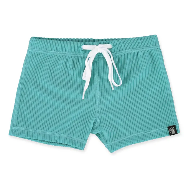 Pantaloncini da bagno a coste con protezione UV | Turquoise