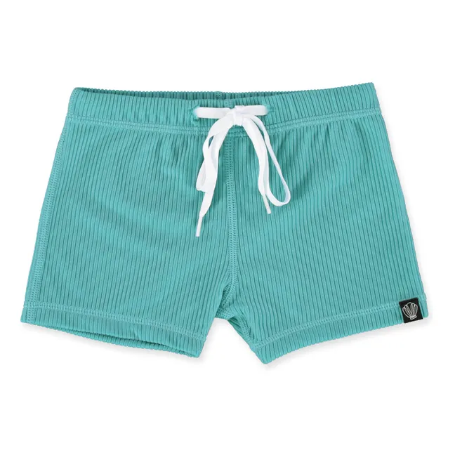 Short de Bain Anti-UV Côtelé | Turquoise