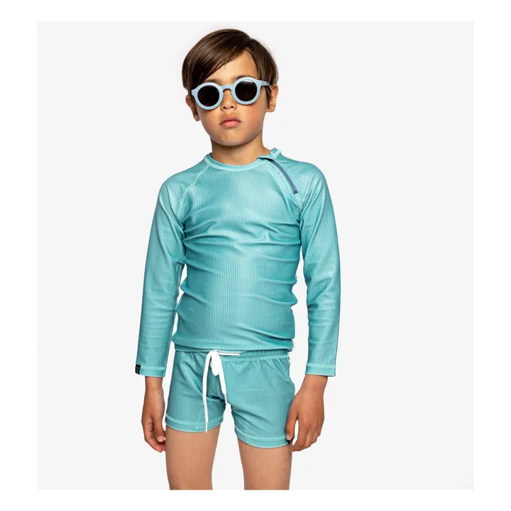 Bañador acanalado con protección UV | Turquoise- Imagen del producto n°1