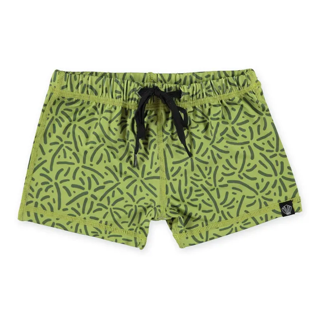 Short de Bain Anti-UV Endless Palms | Vert foncé