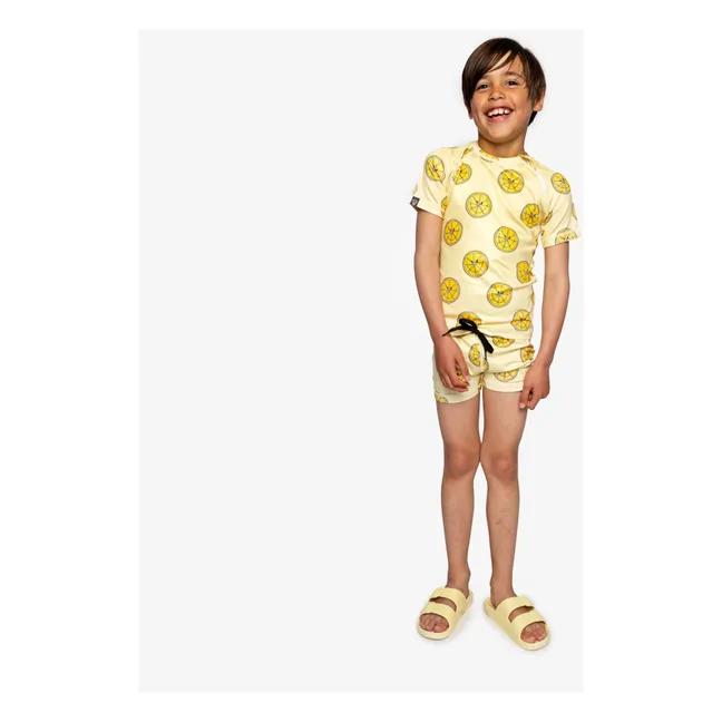Squeeze The Day UV Protection Swim Shorts | Yellow